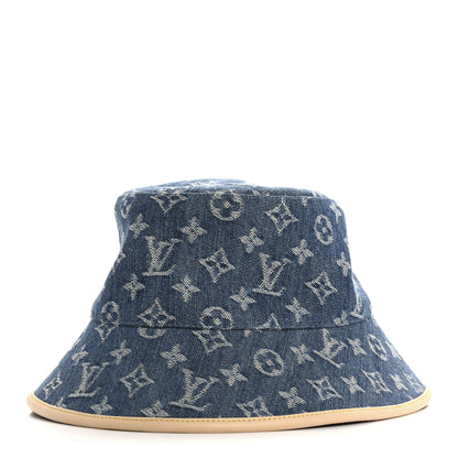 Louis Vuitton Monogram Denim Jacquard LV Remix Bucket Hat Blue 1 of 8