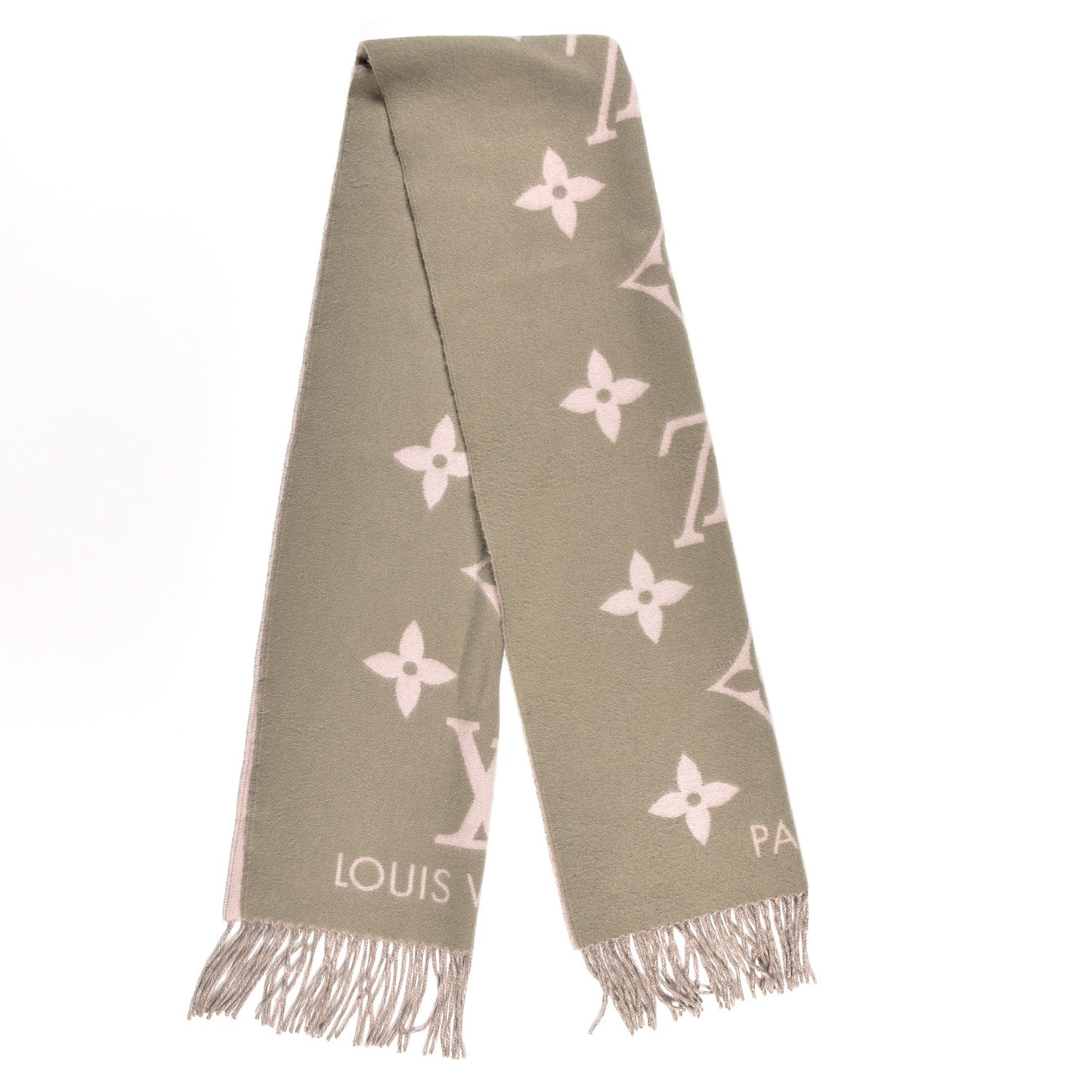 Cashmere Monogram Reykjavik Scarf Rose