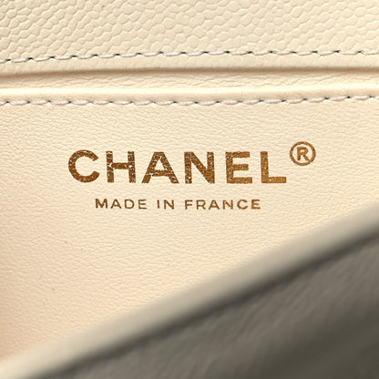 Chanel Caviar Quilted Small Boy Messenger Bag White 6 of 11