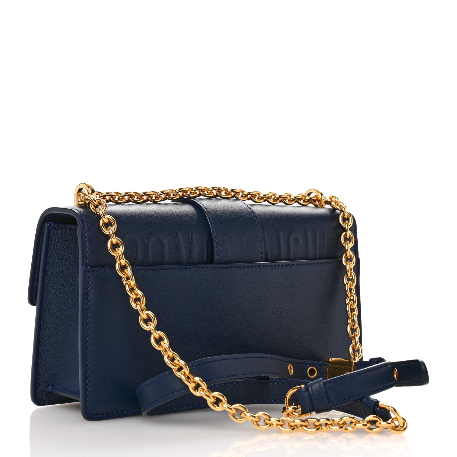 Christian Dior Calfskin 30 Montaigne East West Chain Flap Bag Blue 3 of 10