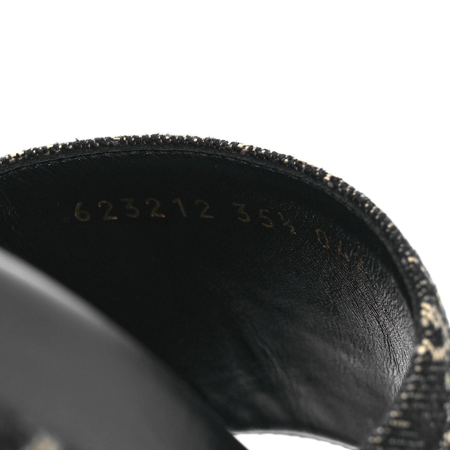 Gucci Jacquard Black Denim GG Monogram Angelina Platform 55mm Slide Sandals 35.5 Black Ivory 10 of 11