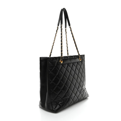 Chanel Lambskin Quilted Trendy CC Shopping Tote Black 2 of 10