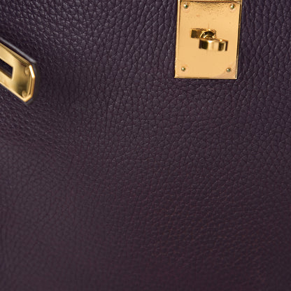 Hermes Taurillon Clemence Kelly Retourne 32 Raisin 8 of 12