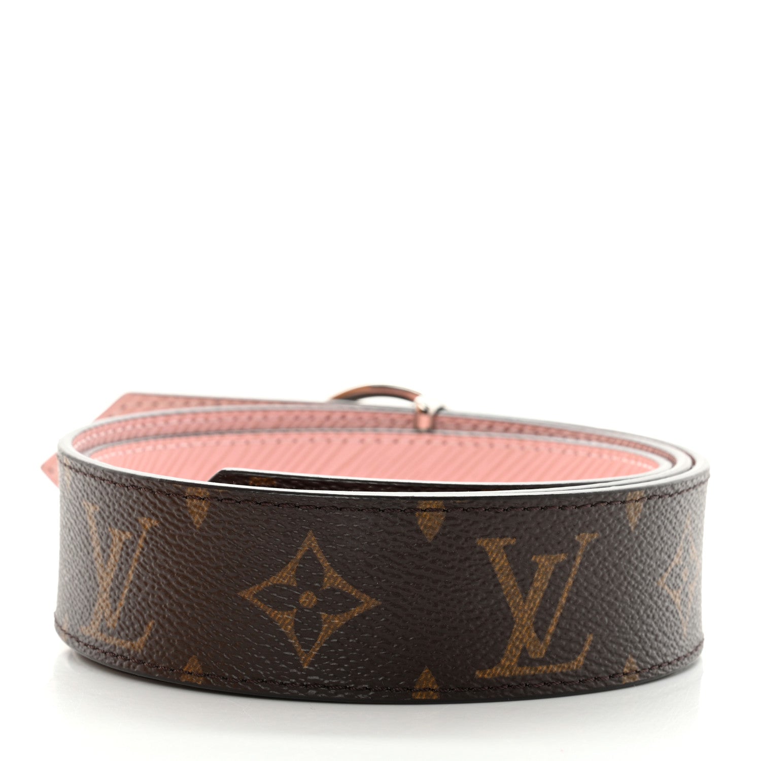 Louis Vuitton Monogram Epi 35mm LV Circle Reversible Belt 80 32 Rose Ballerine 2 of 9