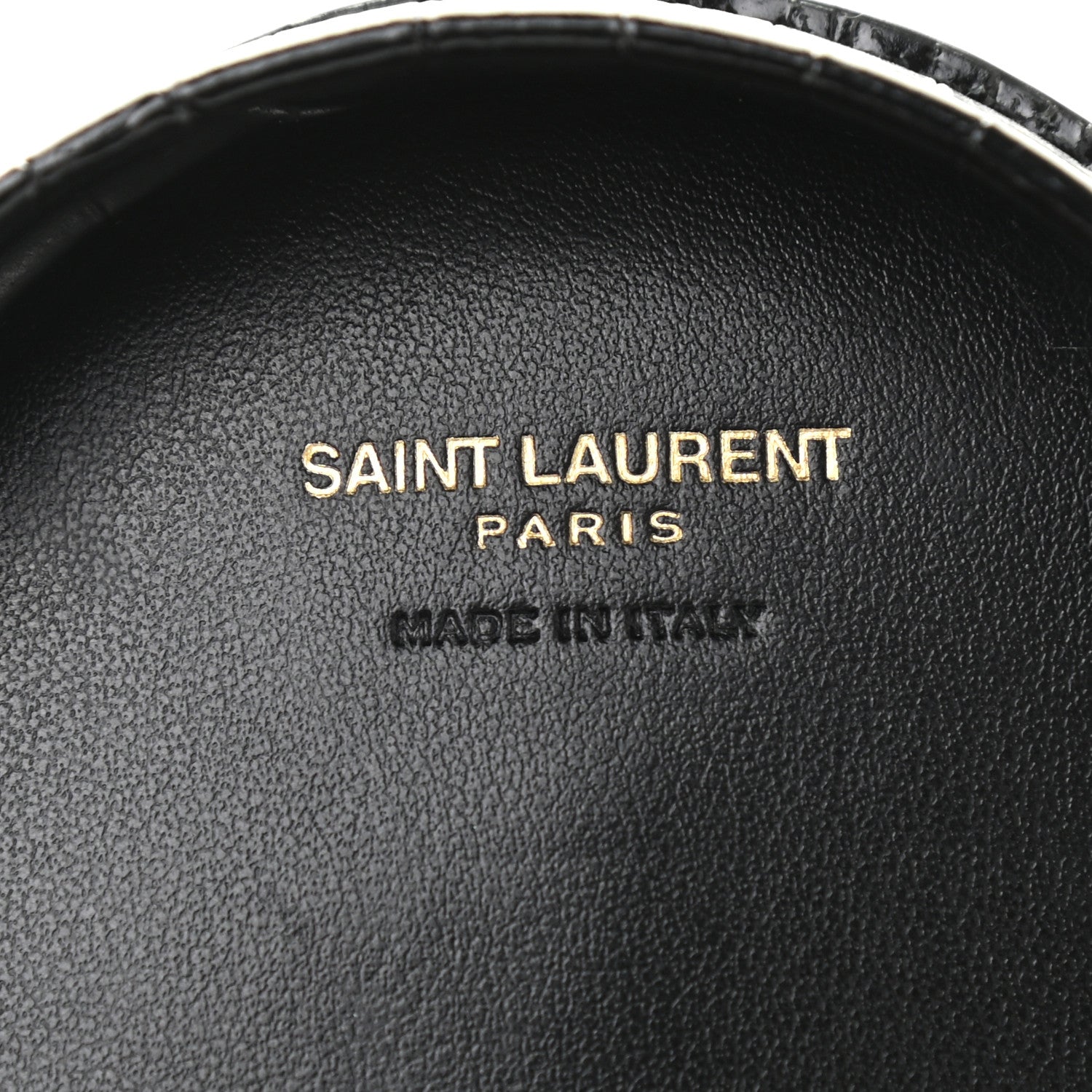 Saint Laurent Patent Crocodile Embossed Monogram Baby Kaia Crossbody Bag Black 6 of 10
