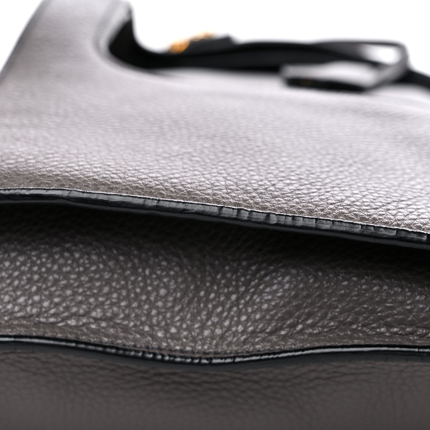 Tom Ford Ramskin Large Alix Padlock Zip Shoulder Bag Grey 12 of 12