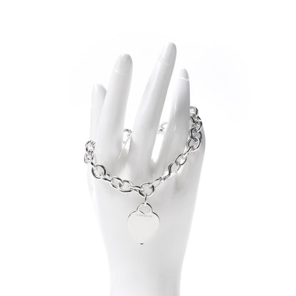 Tiffany Sterling Silver Heart Tag Charm Bracelet 2 of 4