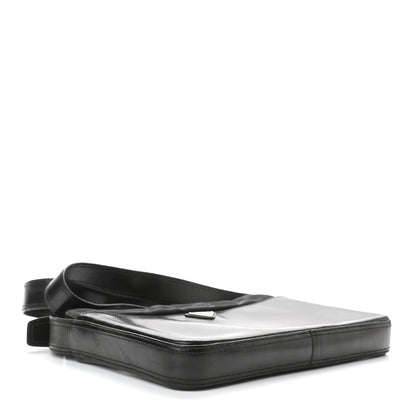 Prada Calfskin Nylon Messenger Bag Black 3 of 12
