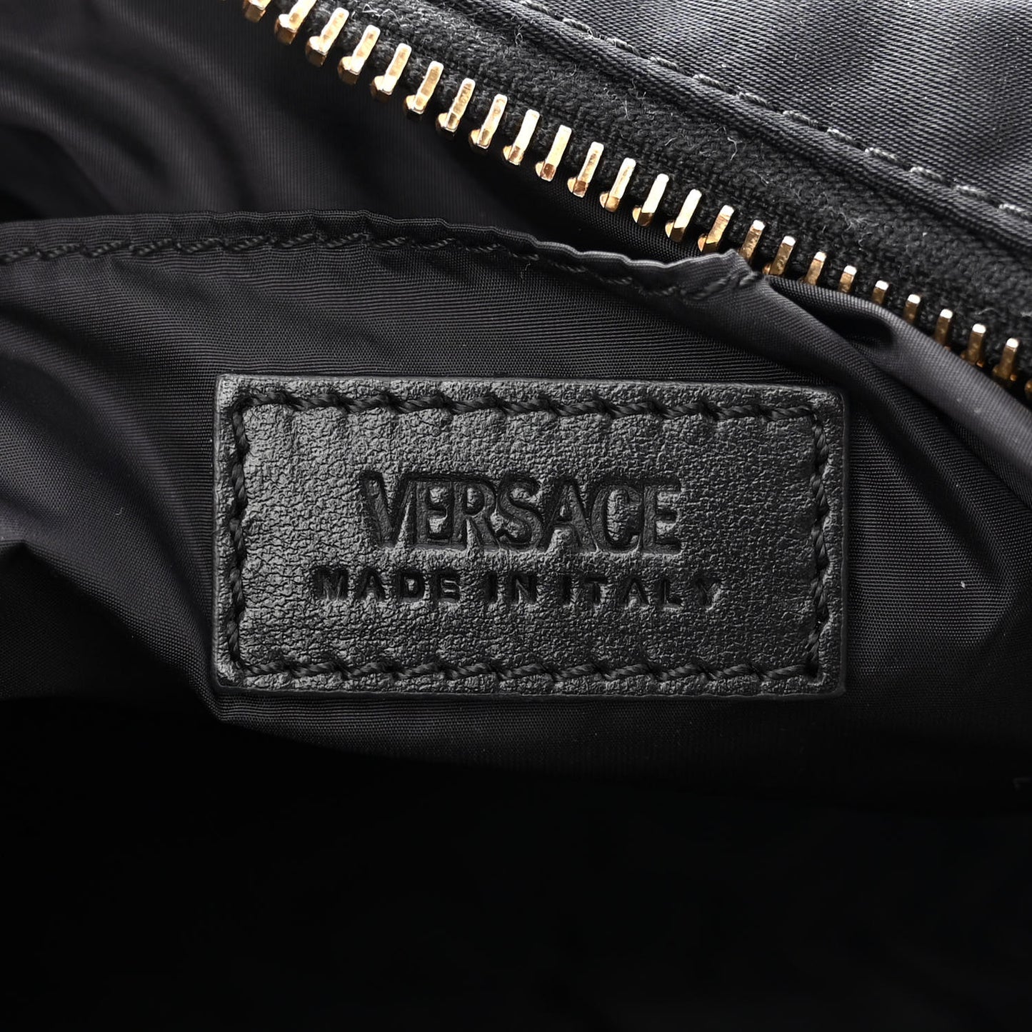 Nylon Tribute Chain Crossbody Shoulder Bag Black