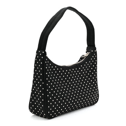 Prada Re-Nylon Vela Studs Mini Re-Edition 2000 Bag Black 3 of 11