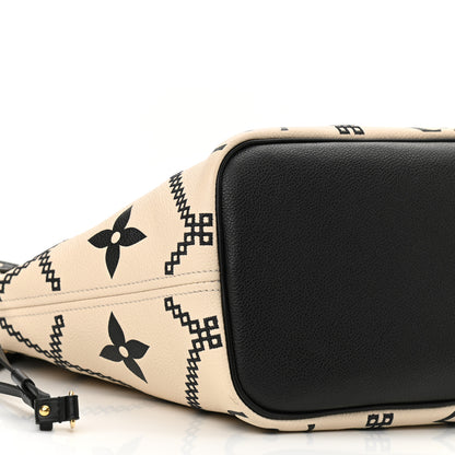 Louis Vuitton Empreinte Monogram Giant Broderies Neverfull MM Cream Black 8 of 9