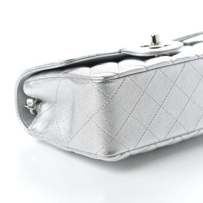 Chanel Metallic Lambskin Quilted Mini Rectangular Flap Silver 6 of 10