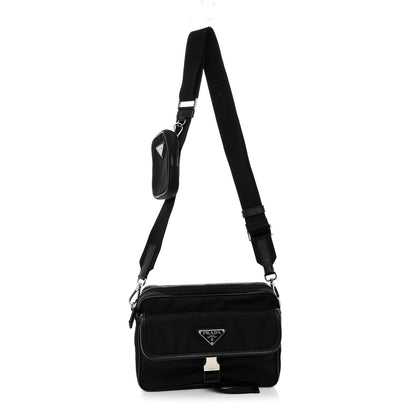 Prada Re-Nylon Saffiano Shoulder Bag Black 1 of 11