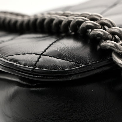 Chanel Glazed Calfskin Quilted Large Perfect Edge Flap Black 12 of 14