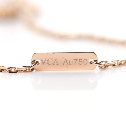 Van Cleef & Arpels 18K Rose Gold Gray Mother of Pearl Vintage Alhambra Pendant Necklace 4 of 6