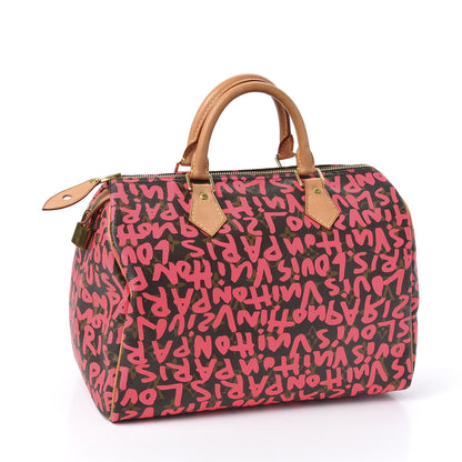 Louis Vuitton Monogram Graffiti Speedy 30 Fuchsia 2 of 8