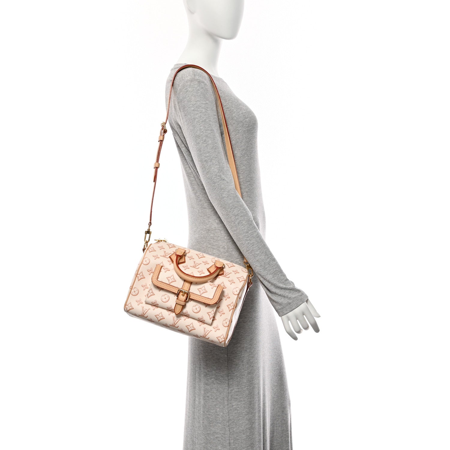 Louis Vuitton Monogram Fall for You Speedy Bandouliere 25 Beige Clair 2 of 9