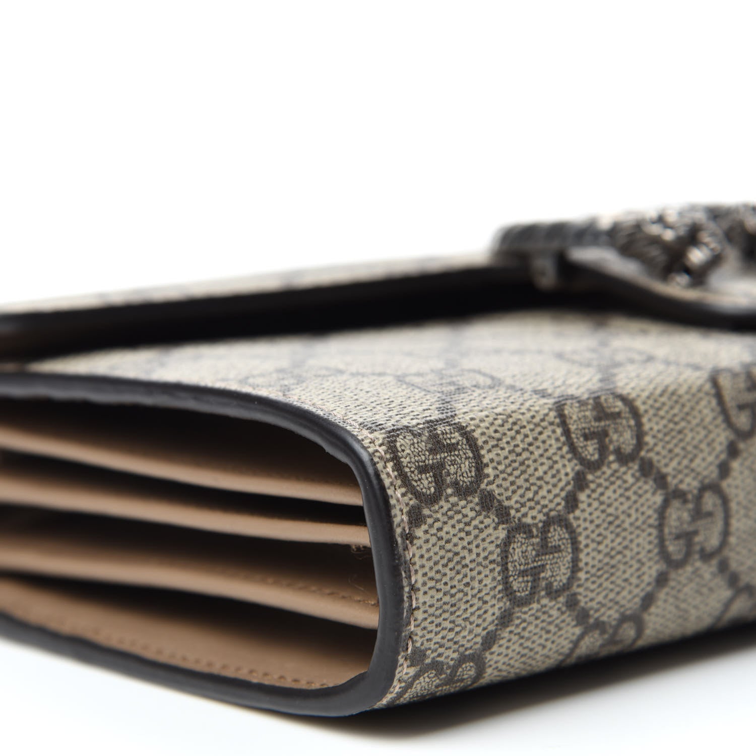 Gucci GG Supreme Monogram Mini Dionysus Chain Wallet Beige Taupe 6 of 10
