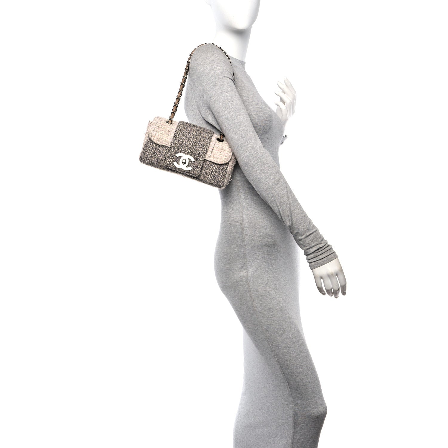 Chanel Tweed Small Fantasy Flap Grey 3 of 13