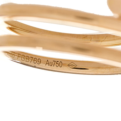 Cartier 18K Pink Gold Diamond Double Juste Un Clou Ring 56 7.5 4 of 6