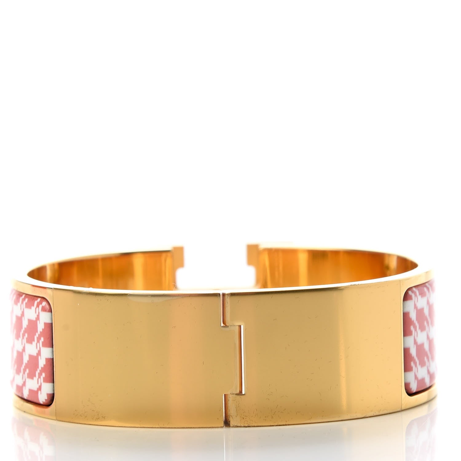 Hermes Enamel Cheval Pixel Wide Clic Clac H Bracelet GM Terre Orange 3 of 6