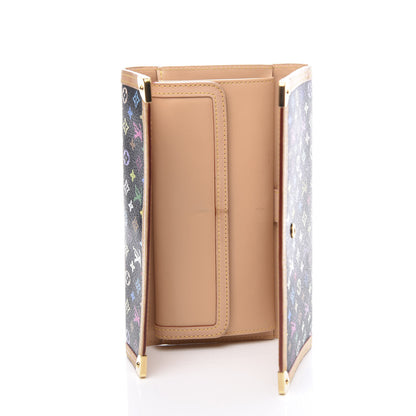 Louis Vuitton Monogram Multicolor Porte Tresor International Wallet Black 4 of 10