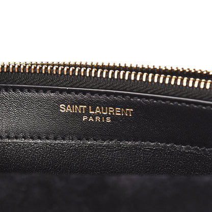 Saint Laurent Laminated Calfskin Classic Monogram Kate Tassel Chain Wallet Green 11 of 12