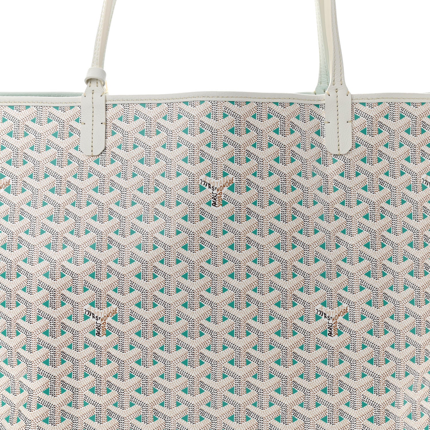Goyard Goyardine Saint Louis Claire Voie GM White Opaline 10 of 12