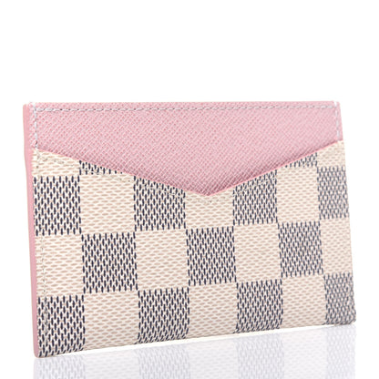 Louis Vuitton Damier Azur Daily Card Holder Rose Ballerine 3 of 10