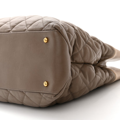 Chanel Calfskin Quilted Large Soft Elegance Tote Beige 11 of 11