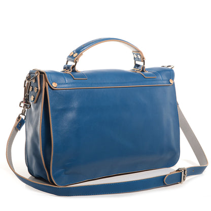 Proenza Schouler Matte Leather Double Sided PS1 Medium Satchel Peacock Grey Nude 6 of 13