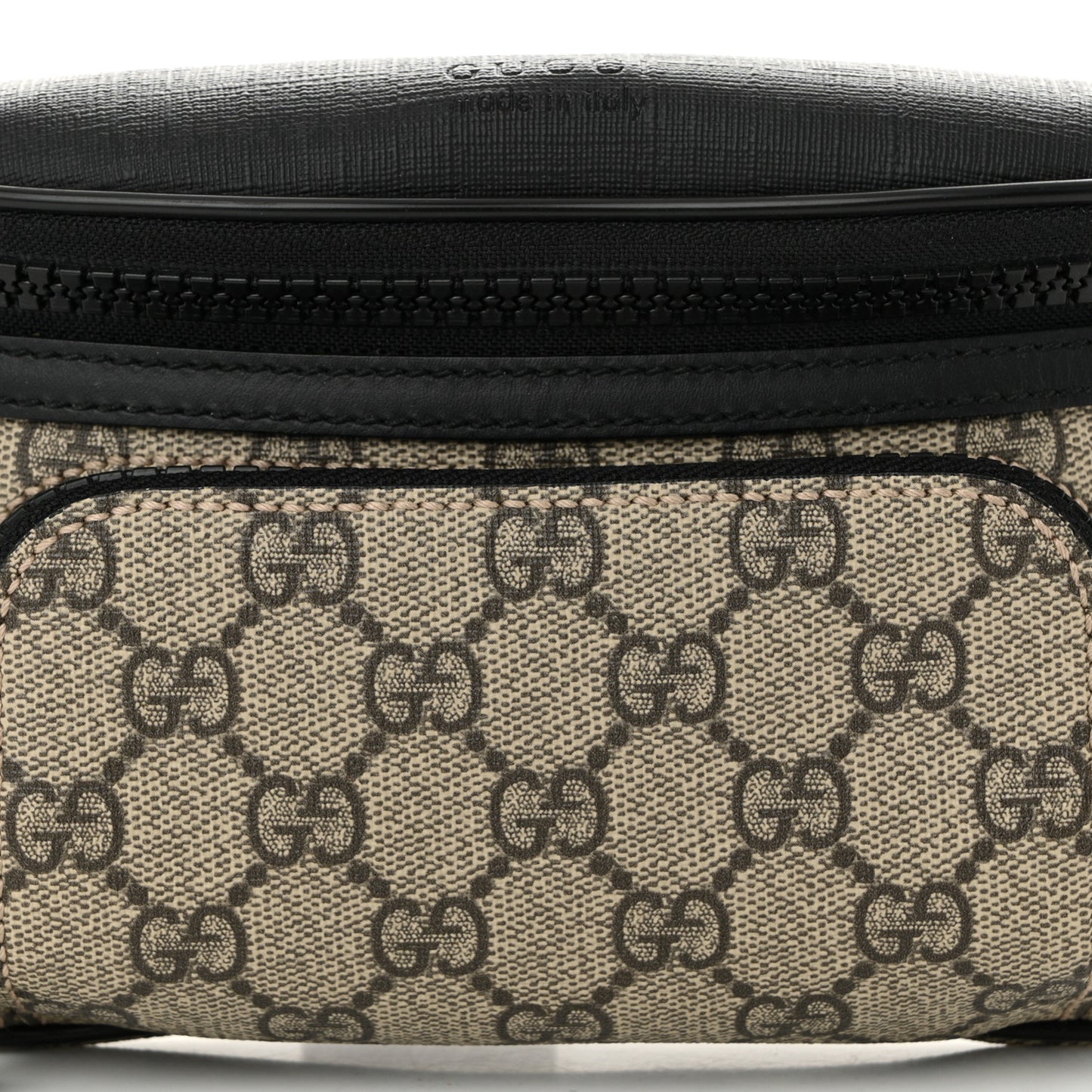 GG Supreme Monogram Belt Bag Black