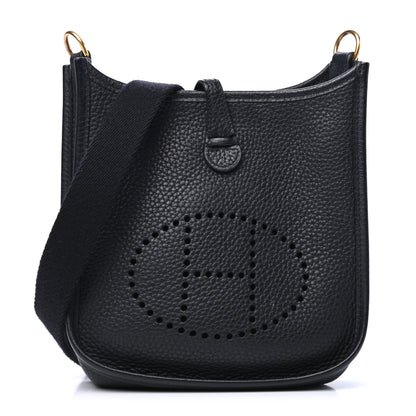 Hermes Taurillon Clemence Evelyne TPM Black 1 of 6