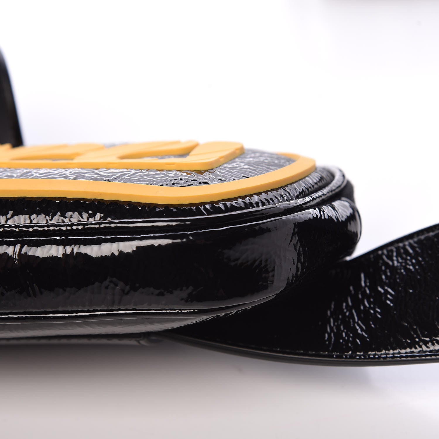 Gucci Patent Rubber Game Patch Logo Belt Bag 95 38 Black 9 of 11