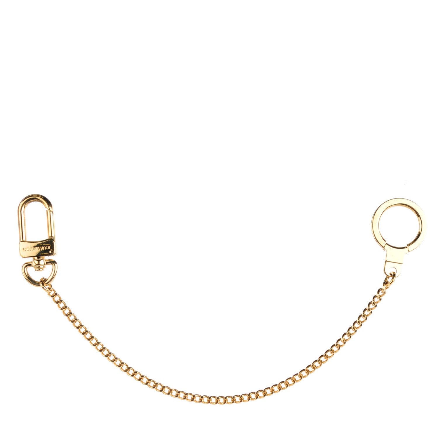 Louis Vuitton Metal Pochette Extender Key Ring Chain Gold 1 of 4