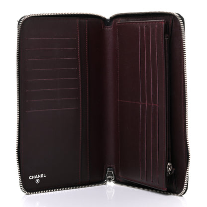 Chanel Caviar Quilted Large Zip Around Organizer Wallet Black 5 of 8