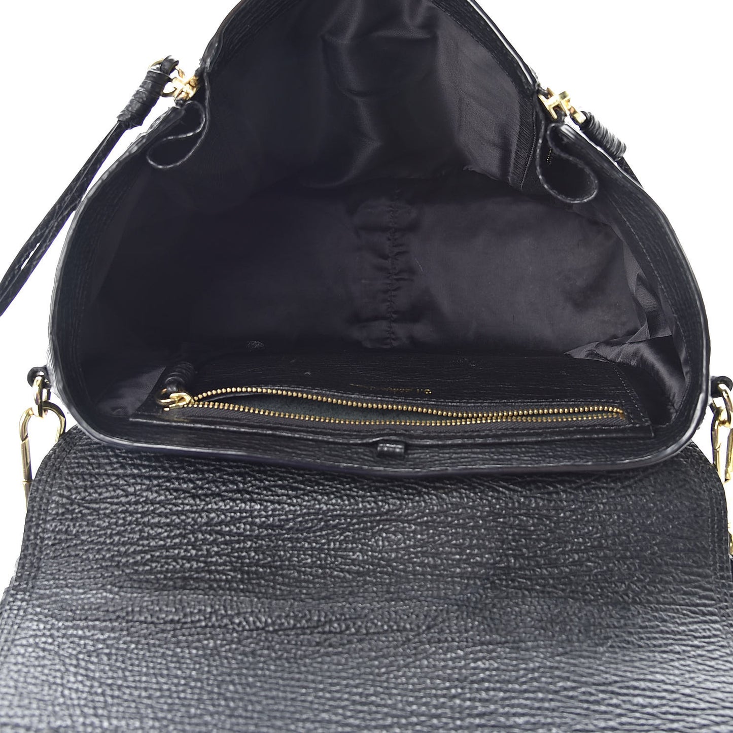 3.1 Textured Calfskin Medium Pashli Satchel Black