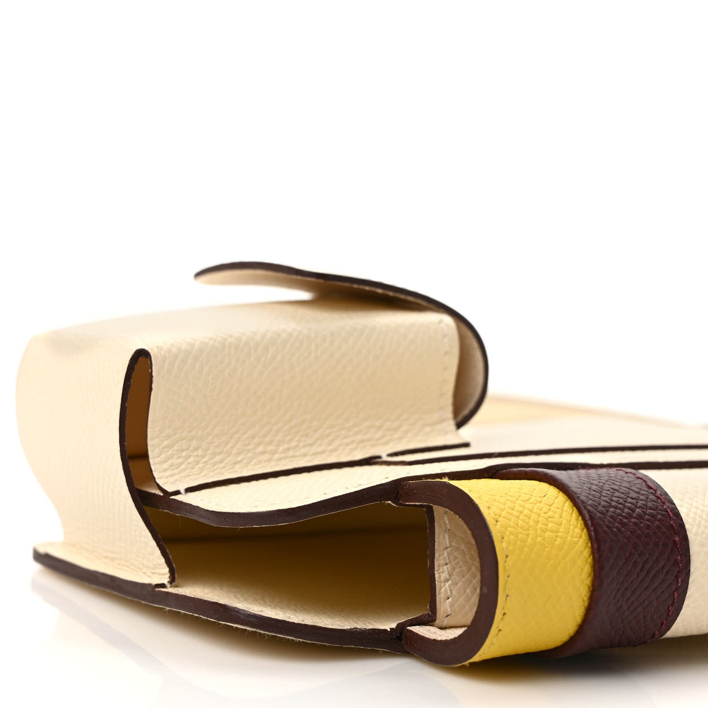 Epsom Hermesway Phone Case Nata Bordeaux Jaune De Naples