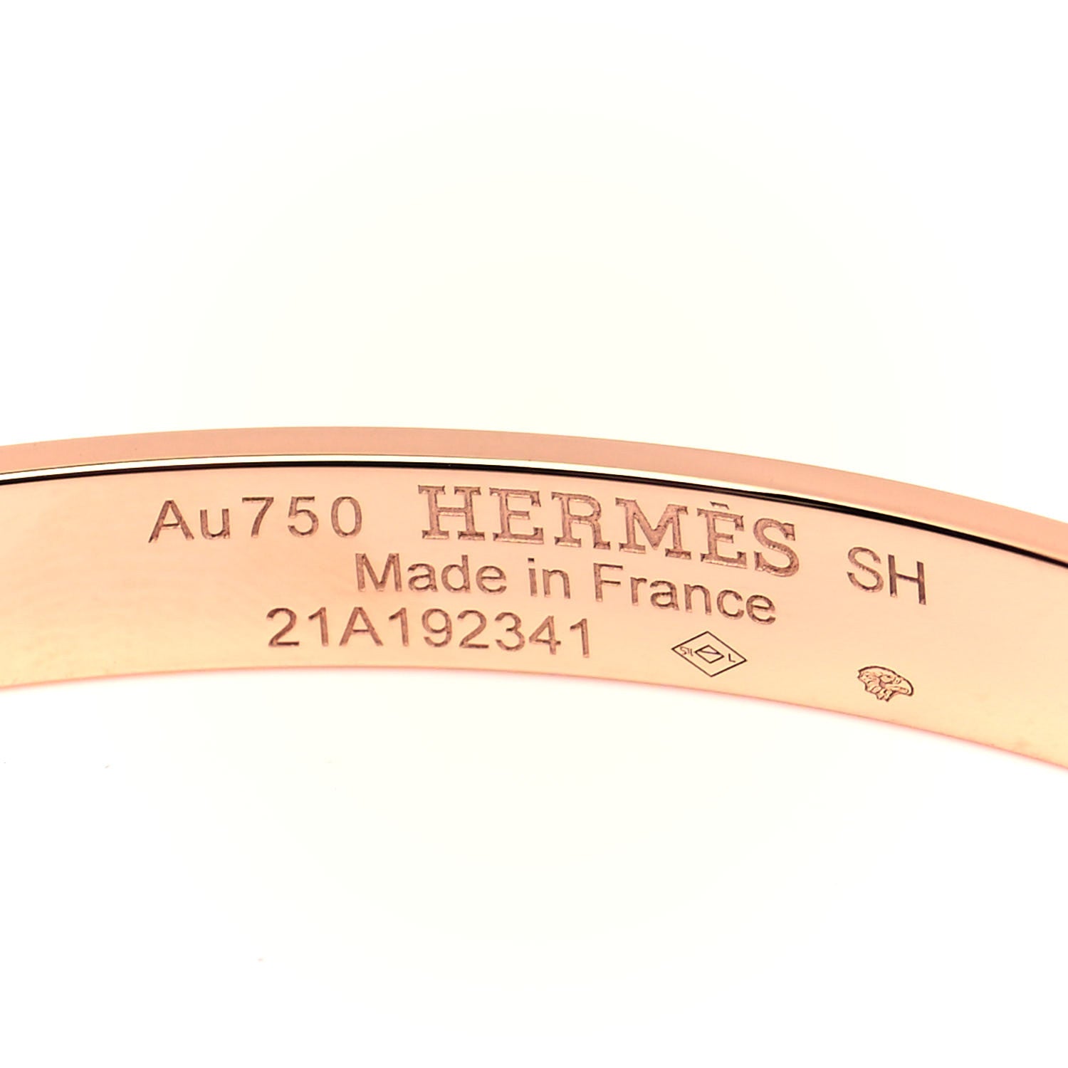 Hermes 18K Rose Gold Diamond PM Kelly Bracelet SH 4 of 4