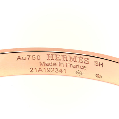Hermes 18K Rose Gold Diamond PM Kelly Bracelet SH 4 of 4