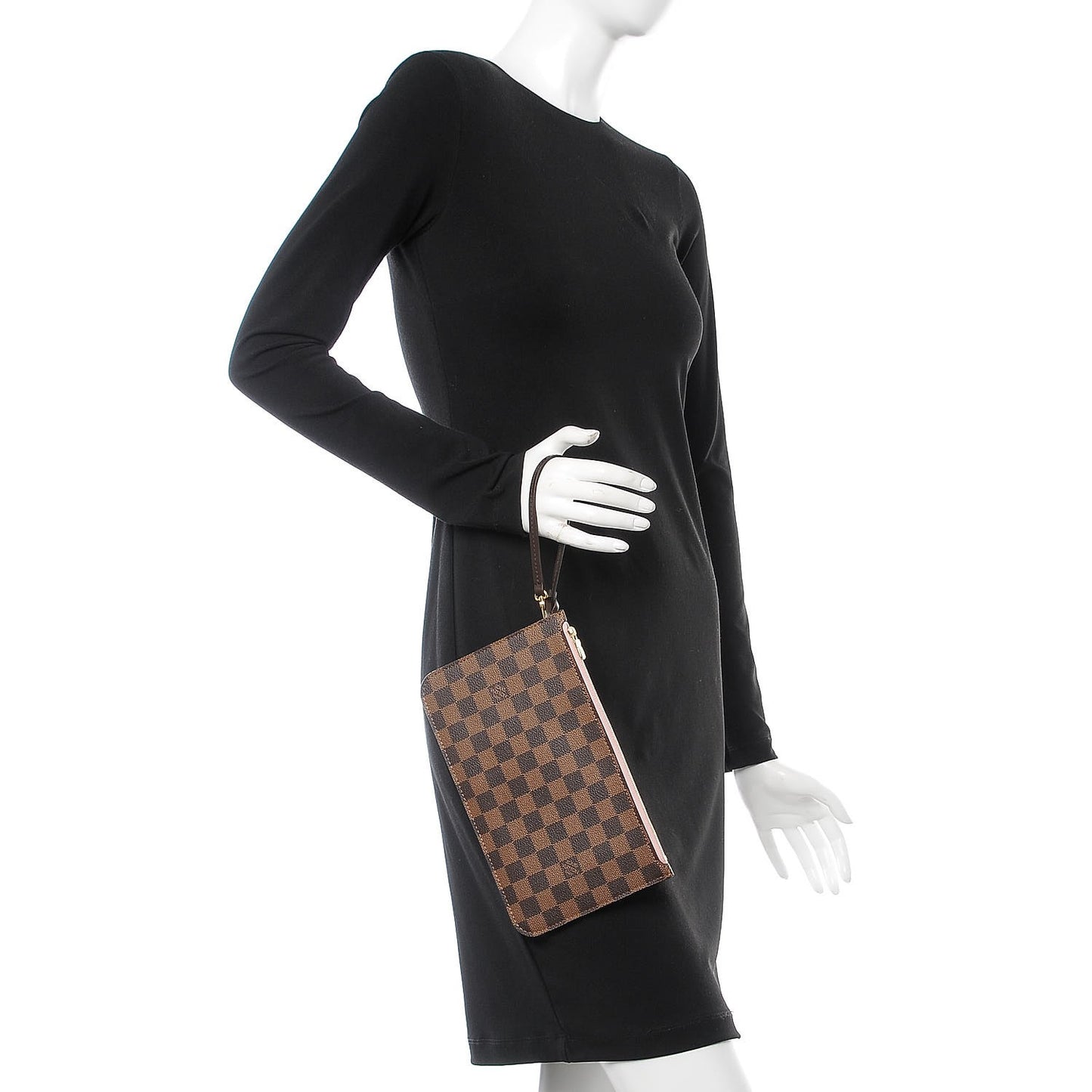 Damier Ebene Neverfull MM GM Pochette Rose Ballerine
