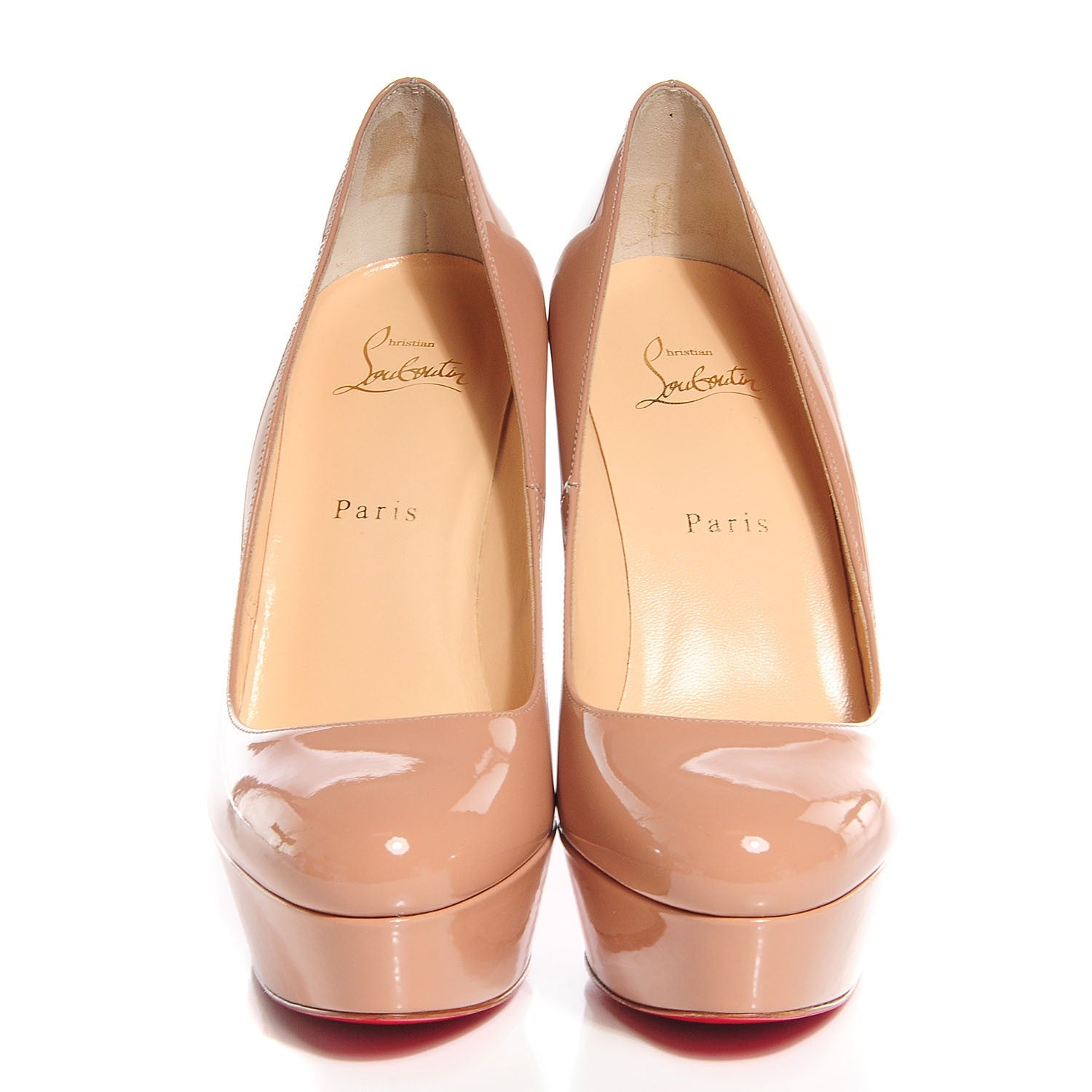 Christian Louboutin Patent Bianca 120 Pumps 39 Nude 2 of 7