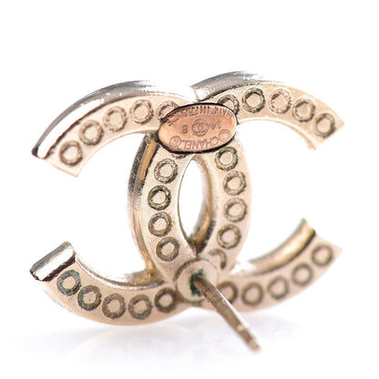Chanel Crystal CC Earrings Gold 4 of 5