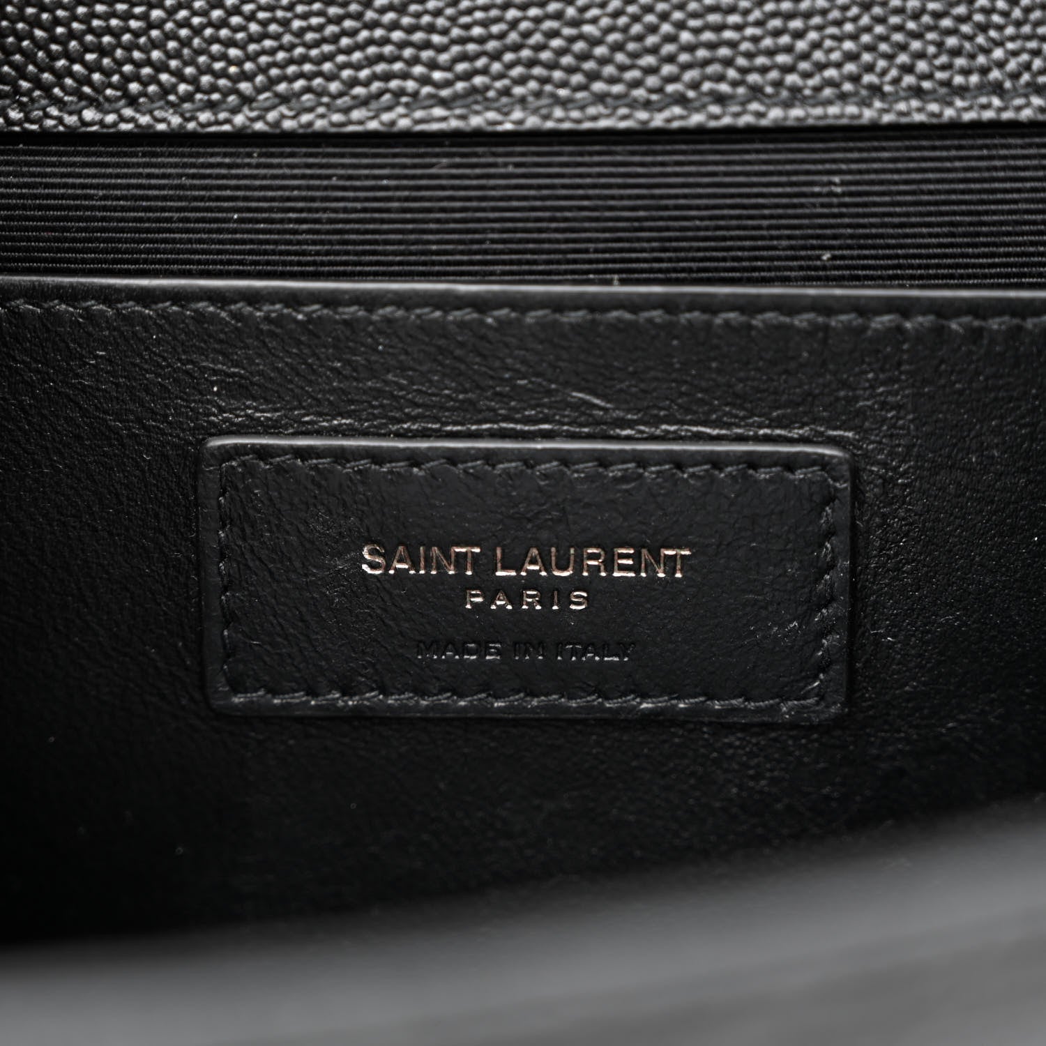 Saint Laurent Grain De Poudre Textured Mixed Matelasse Triquilt Medium Monogram Monochrome Satchel Black 6 of 11