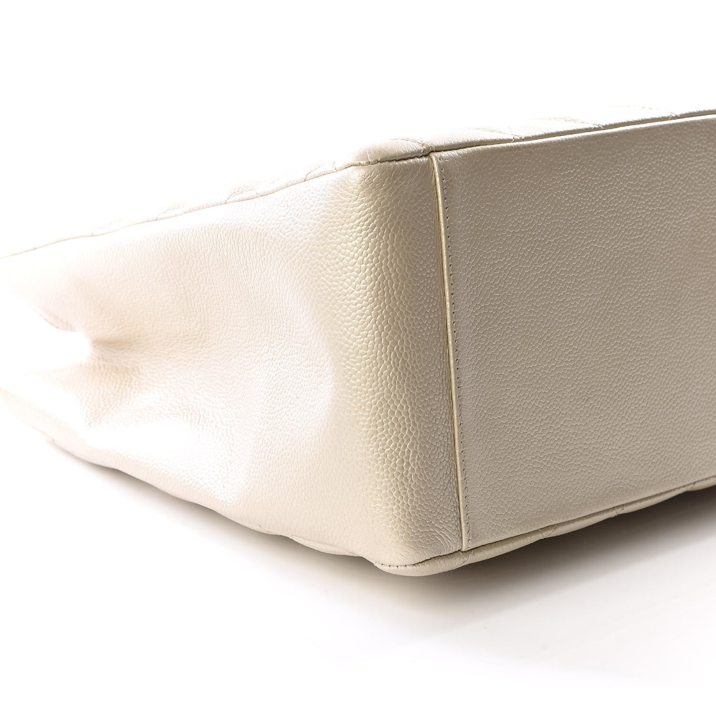 Caviar Quilted Grand Shopping Tote GST Pearl