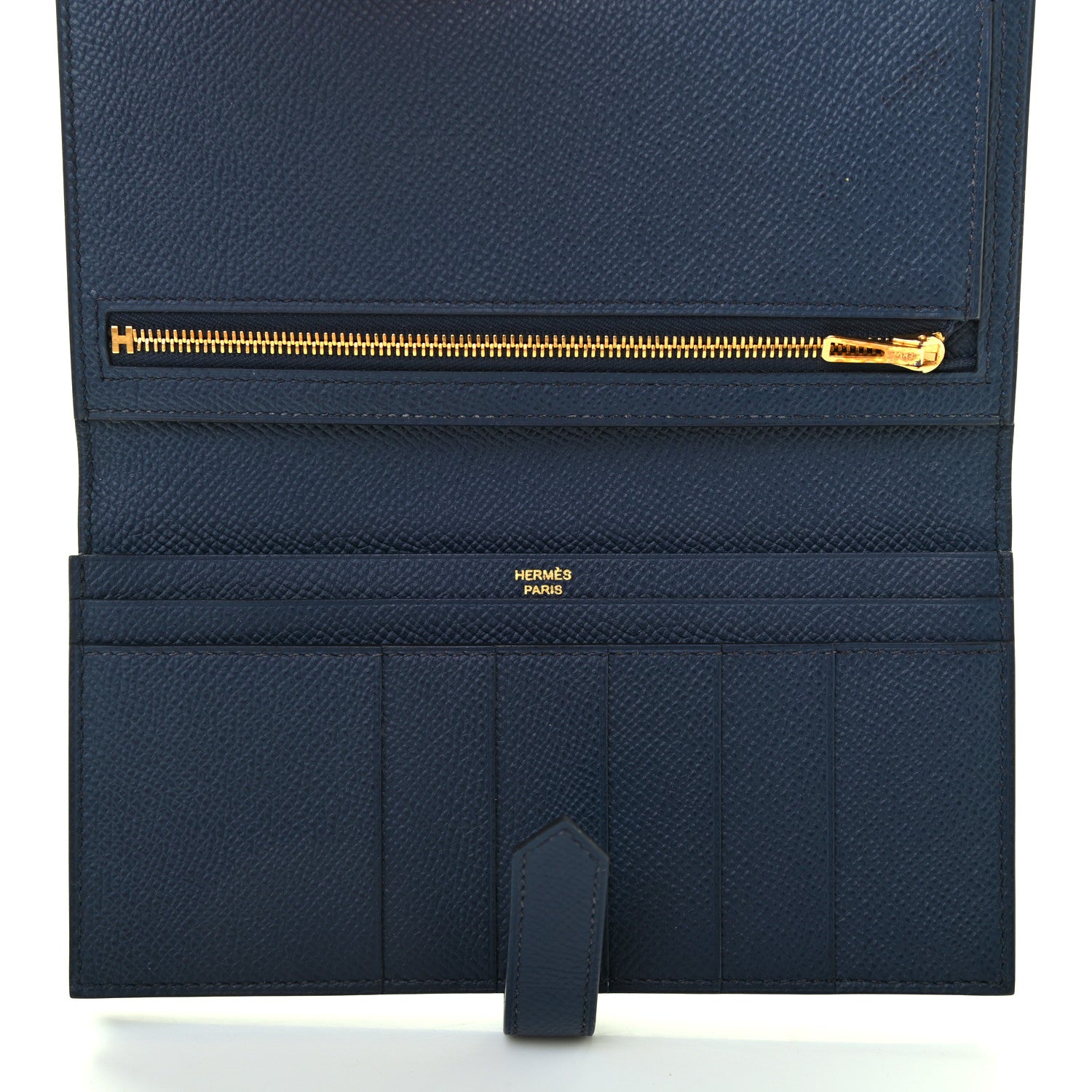 Hermes Epsom Bearn Gusset Wallet Bleu Indigo 5 of 7