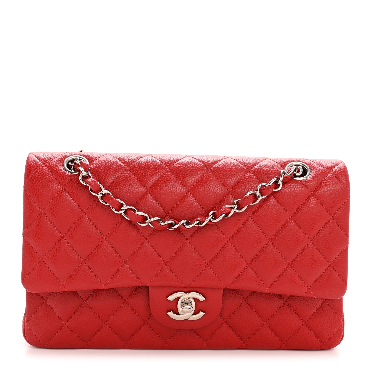 Chanel Caviar Quilted Medium Double Flap Red 1 of 13