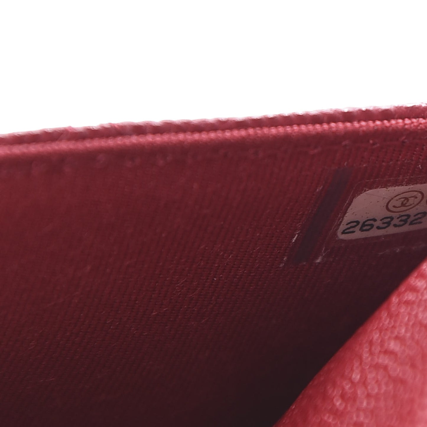 Caviar Quilted Wallet On Chain WOC Red