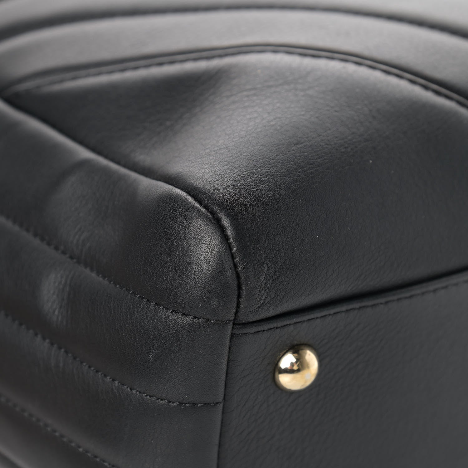 Chanel Calfskin Chevron Quilted Large Shopping Tote Black 9 of 15