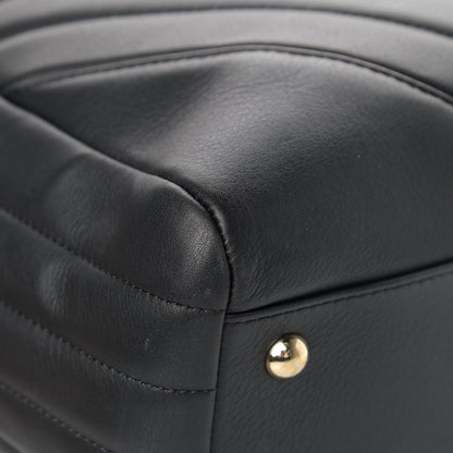 Chanel Calfskin Chevron Quilted Large Shopping Tote Black 9 of 15